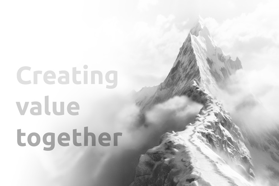 Mountains representing success in achieving goals of BHM group that has a wide range portfolio in Central and Eastern Europe